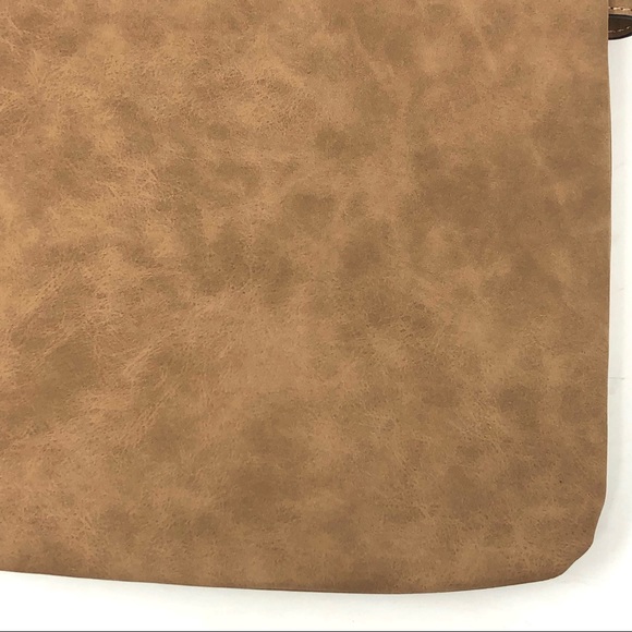 VR NYC Taupe Fax Leather Crossbody Bag - Picture 7 of 11